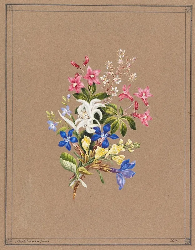 Alpenblumenstraus Wall Art by Franz Xaver Nachtmann - High-Resolution Digital Print
