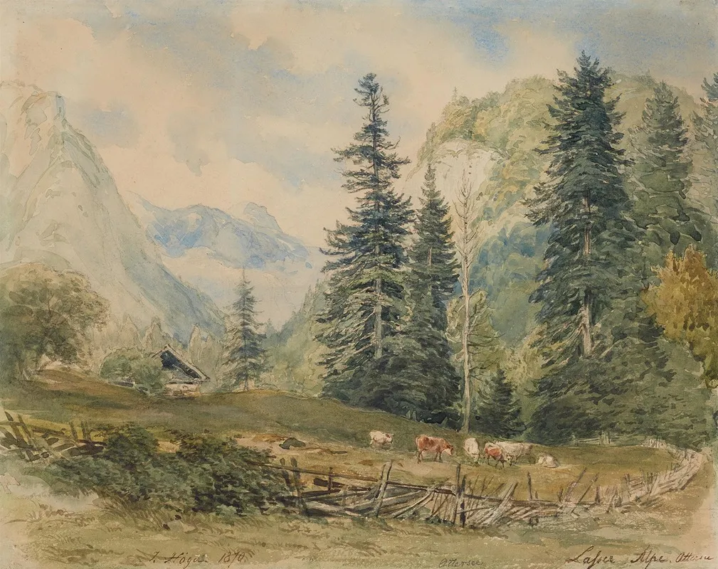 Alpenlandschaft Am Attersee Wall Art by Joseph Höger - High-Resolution Digital Print
