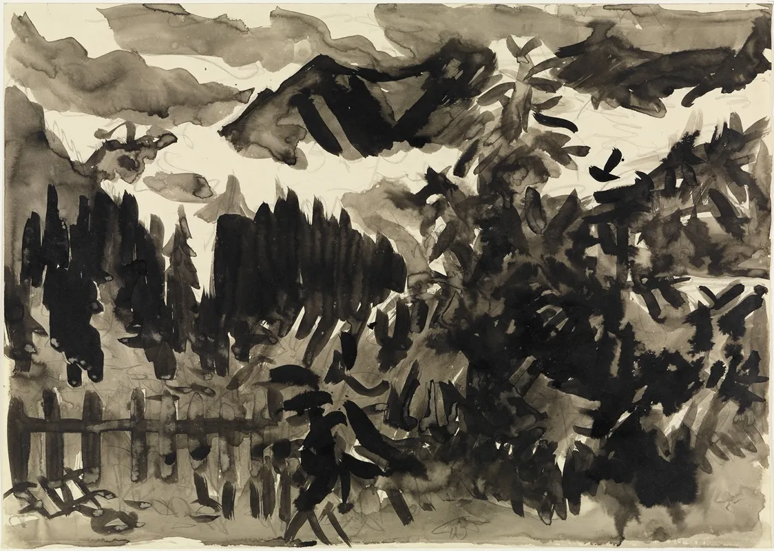 Alpenlandschaft Nebel In Den Bergen Wall Art by Ernst Ludwig Kirchner - High-Resolution Digital Print