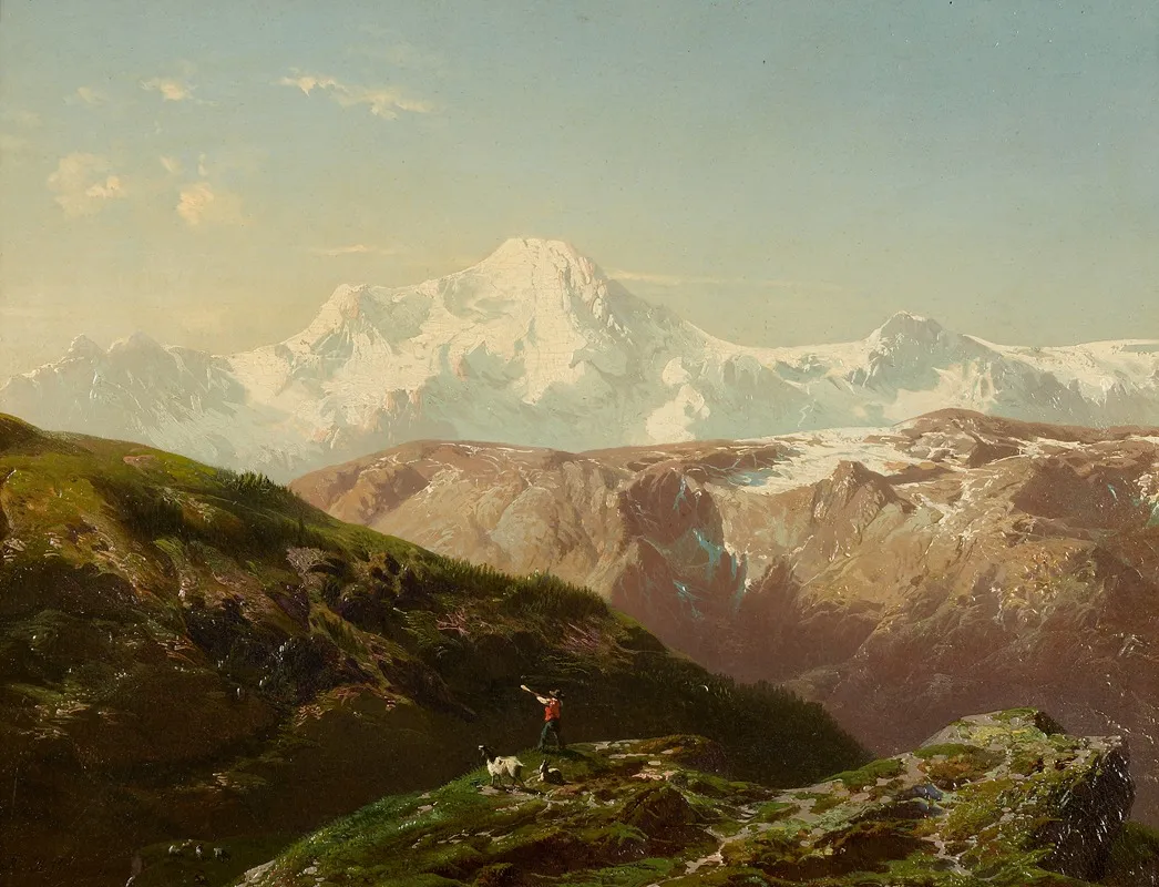 Alpenlandschap Wall Art by Jean François Xavier Roffiaen - High-Resolution Digital Print