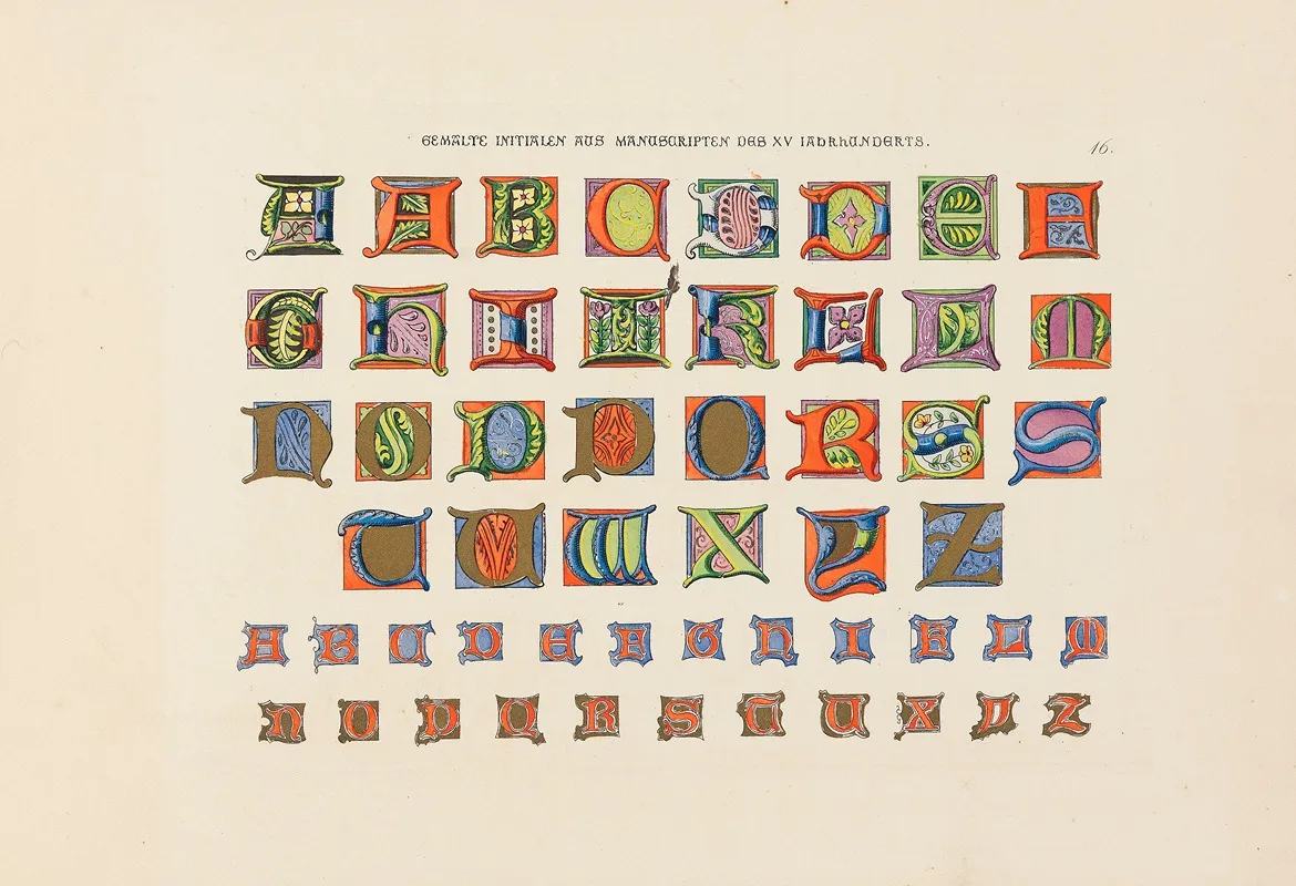 Alphabete Und Schriftmuster Wall Art by Johann Georg Brandt - High-Resolution Digital Print