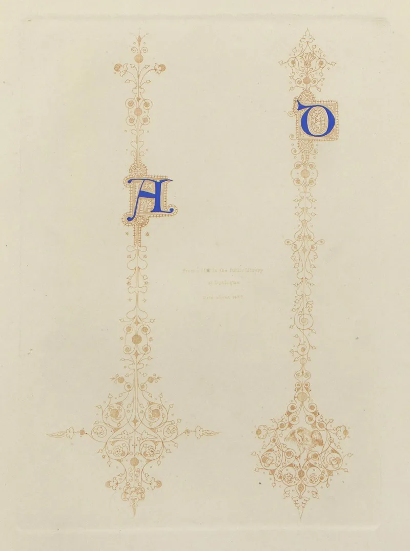 Alphabets Numerals And Devices Of The Middle Ages Pl 25 Wall Art by Henry Shaw - High-Resolution Digital Print