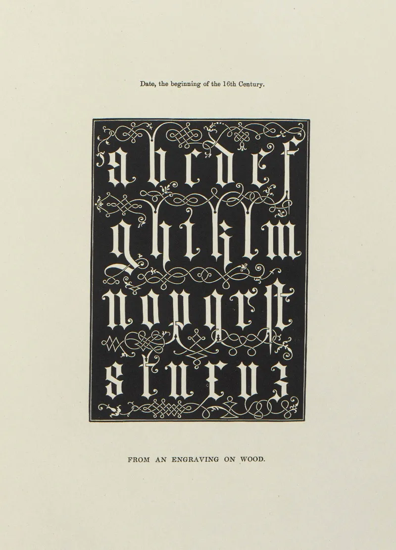 Alphabets Numerals And Devices Of The Middle Ages Pl 38 Wall Art by Henry Shaw - High-Resolution Digital Print
