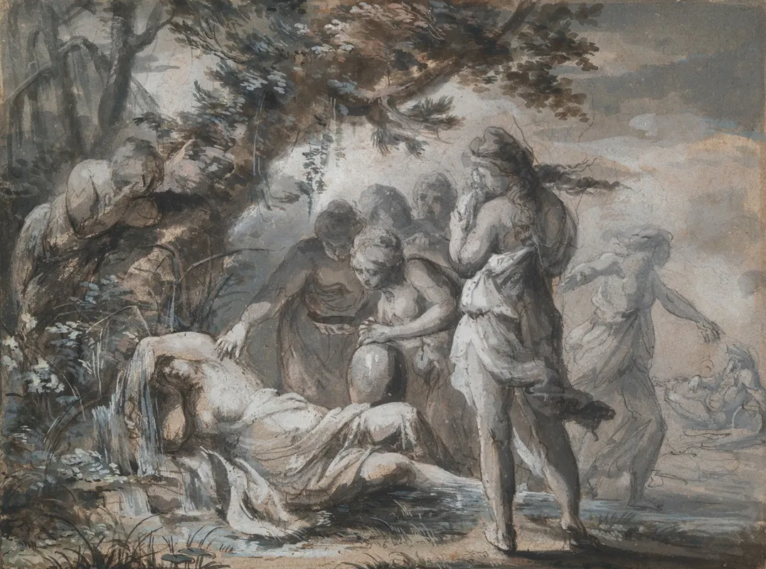 Alpheus And Arethusa Wall Art by Jacques Antoine Marie Le Moine - High-Resolution Digital Print