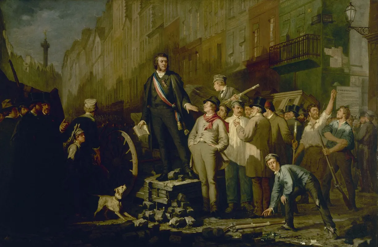 Alphonse Baudin 1811 1851 Sur La Barricade Du Faubourg Saint Antoine Le 3 Decembre 1851 Wall Art by Ernest Pichio - High-Resolution Digital Print