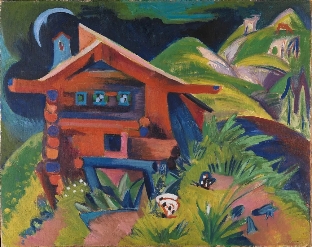 Alphutte Wall Art by Ernst Ludwig Kirchner - High-Resolution Digital Print