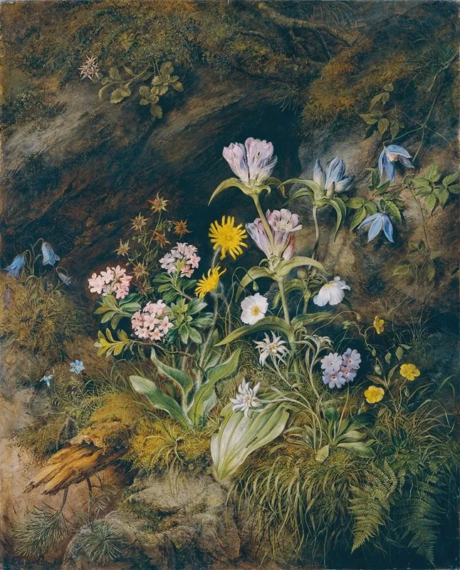 Alpine Flora Wall Art by Theodor Petter - High-Resolution Digital Print