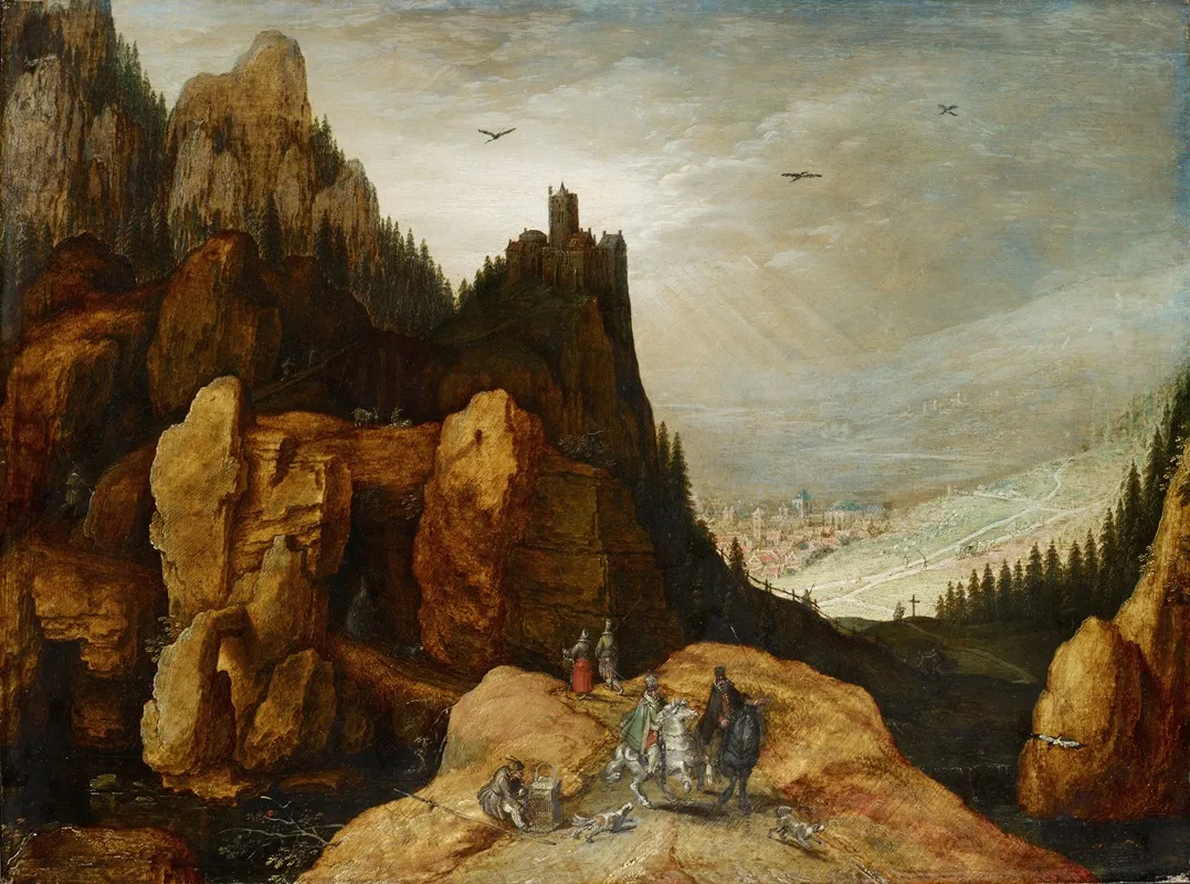 Alpine Landscape With Castle Wall Art by Tobias Verhaecht - High-Resolution Digital Print