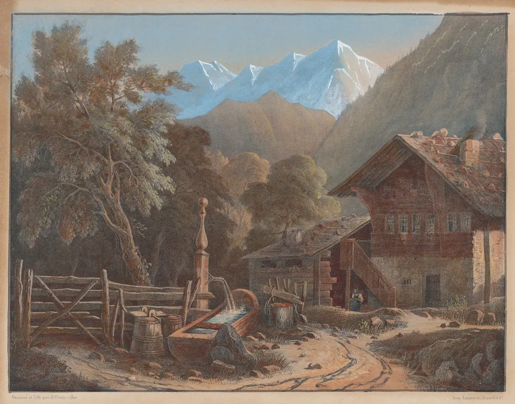 Alpine Scene 4 Wall Art by Henri Boug d'Orschwiller - High-Resolution Digital Print