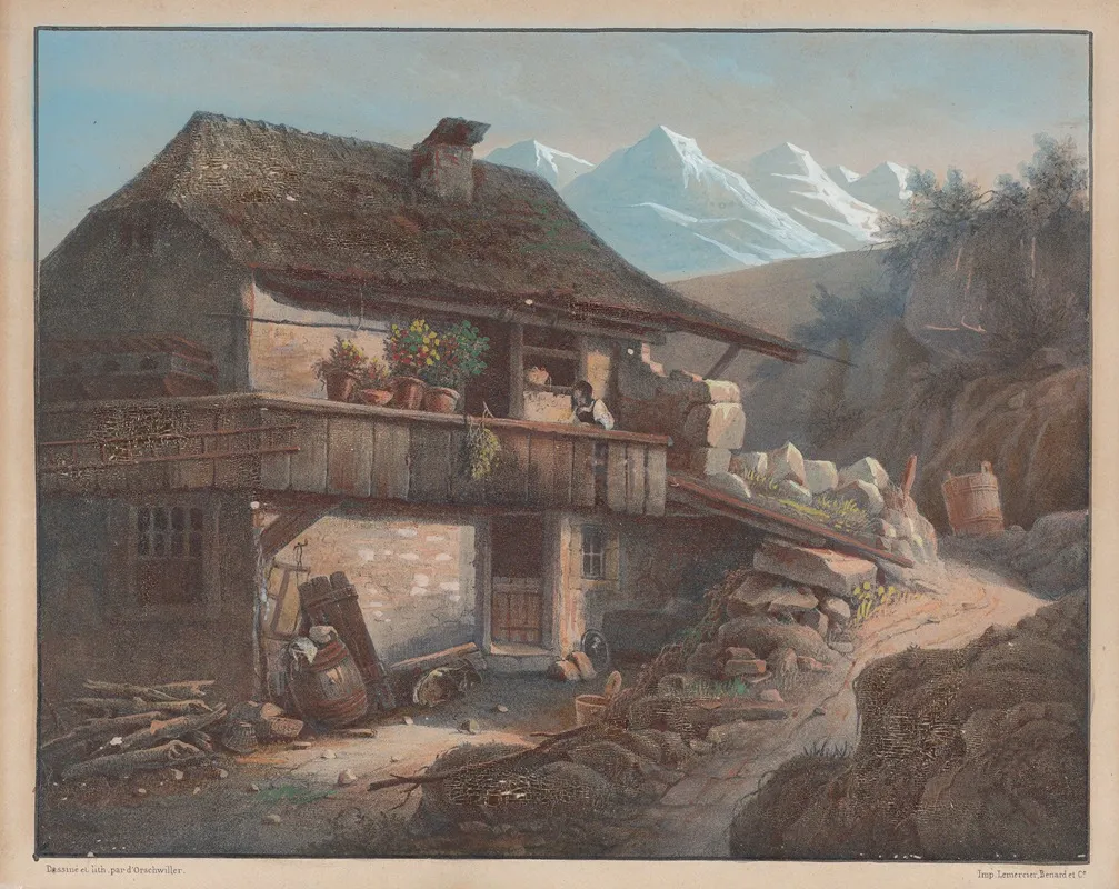 Alpine Scene 5 Wall Art by Henri Boug d'Orschwiller - High-Resolution Digital Print
