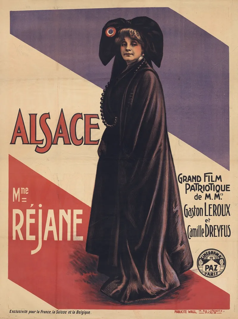 Alsace Grand Film Patriotique De M Mrs Gaston Leroux Et Camille Dreyfus Interprete Par Mme Rejane Wall Art by Anonymous - High-Resolution Digital Print