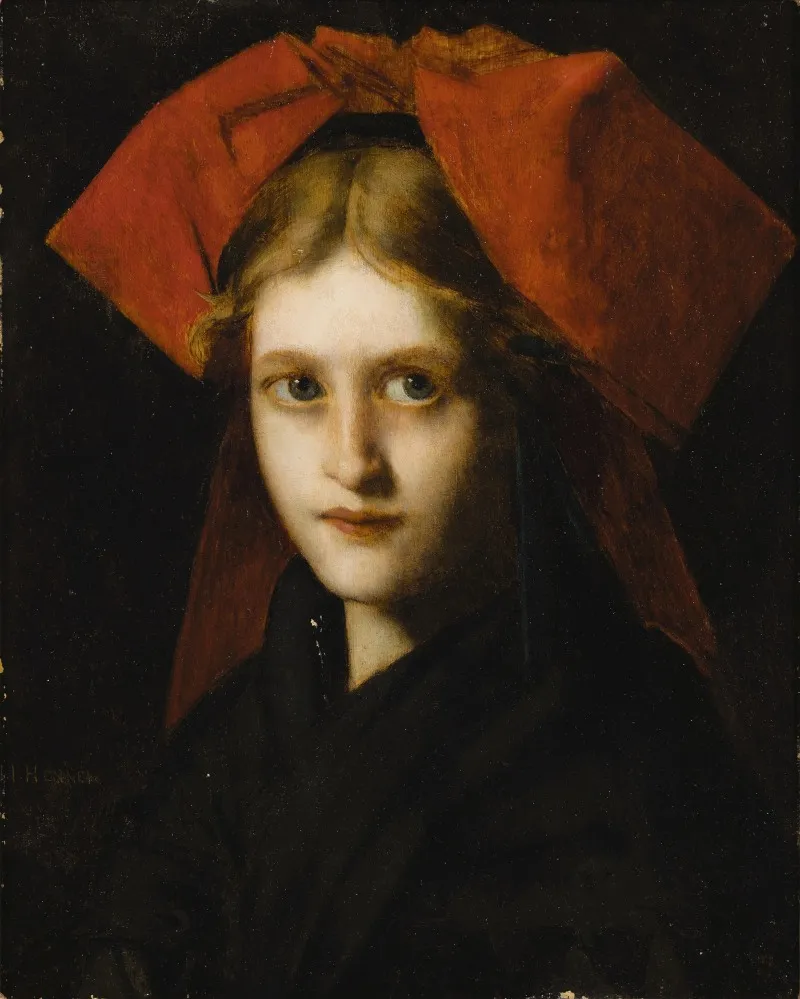 Alsatian Young Woman Wall Art by Jean-Jacques Henner - High-Resolution Digital Print