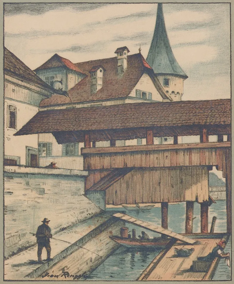 Alt Luzern 2 Wall Art by Jean Joseph Seraphin Renggli - High-Resolution Digital Print