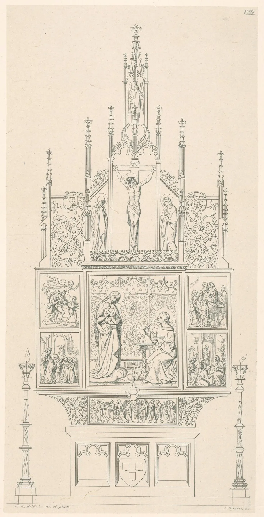 Altar By J A Hellich Wall Art by Konrád Wiesner - High-Resolution Digital Print