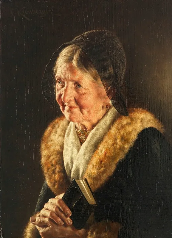 Alte Dame Mit Gebetsbuch Wall Art by Carl Kronberger - High-Resolution Digital Print