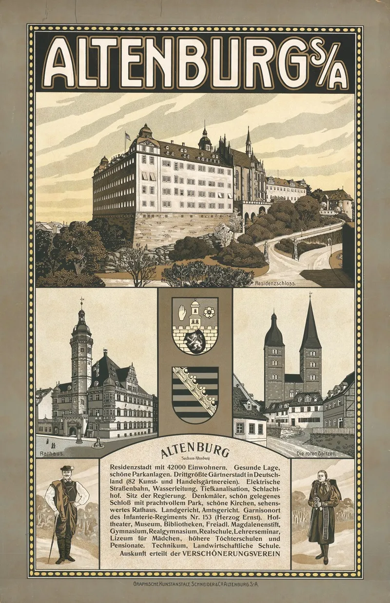 Altenburg Sachsen Altenburg Wall Art by Graphische Kunstanstalt Schneider & Co. - High-Resolution Digital Print