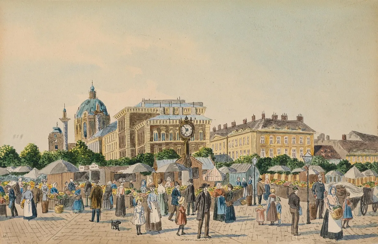Alter Naschmarkt Und Karlskirche