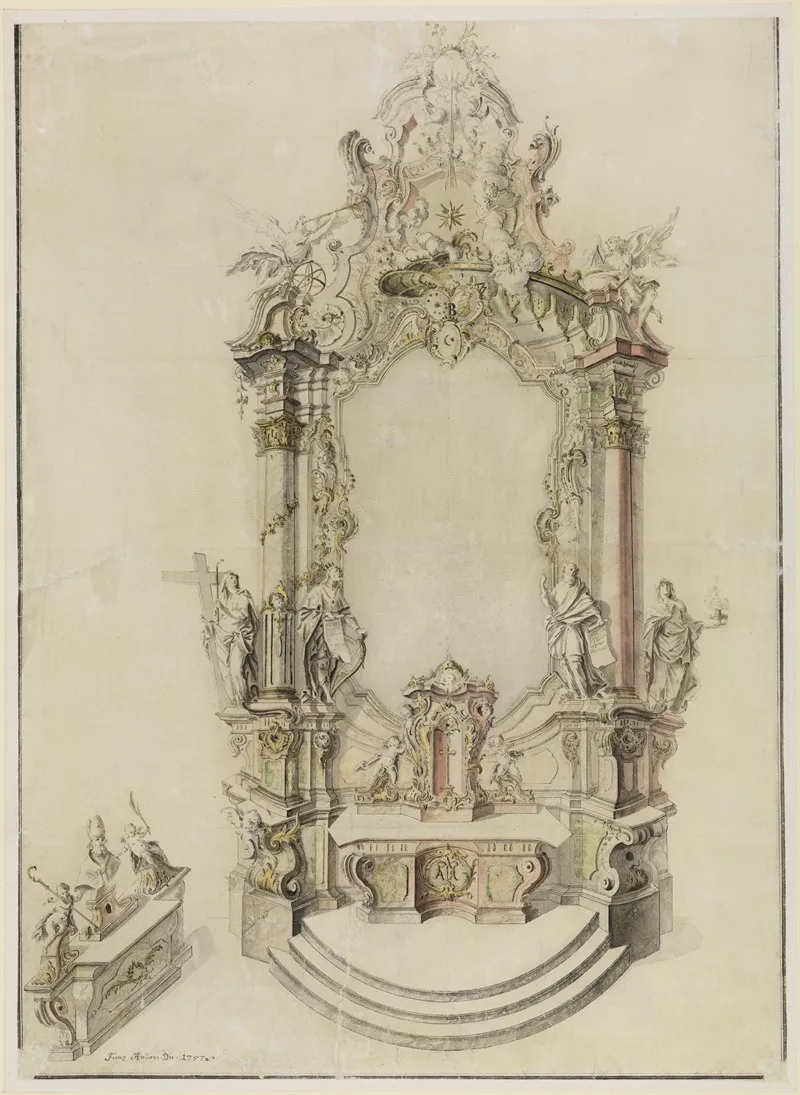 Alternativentwurf Fur Einen Marienaltar Wall Art by Franz Anton Dirr - High-Resolution Digital Print
