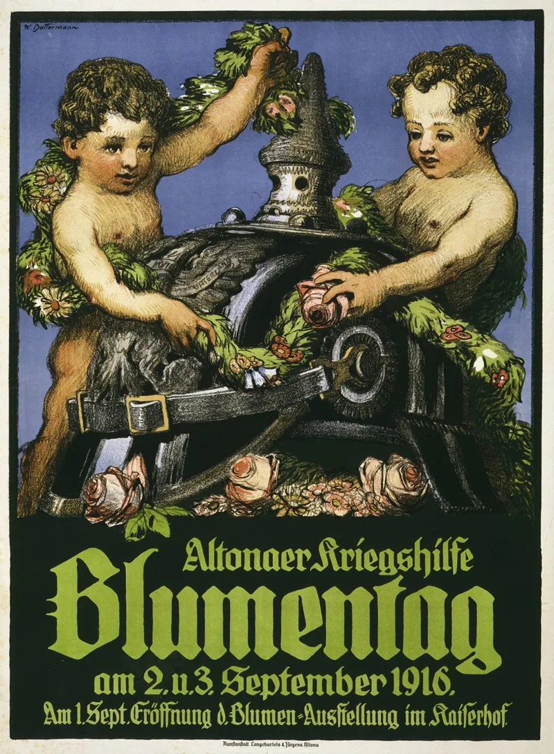 Altonaer Kriegshilfe Blumentag Wall Art by Wilhelm Battermann - High-Resolution Digital Print