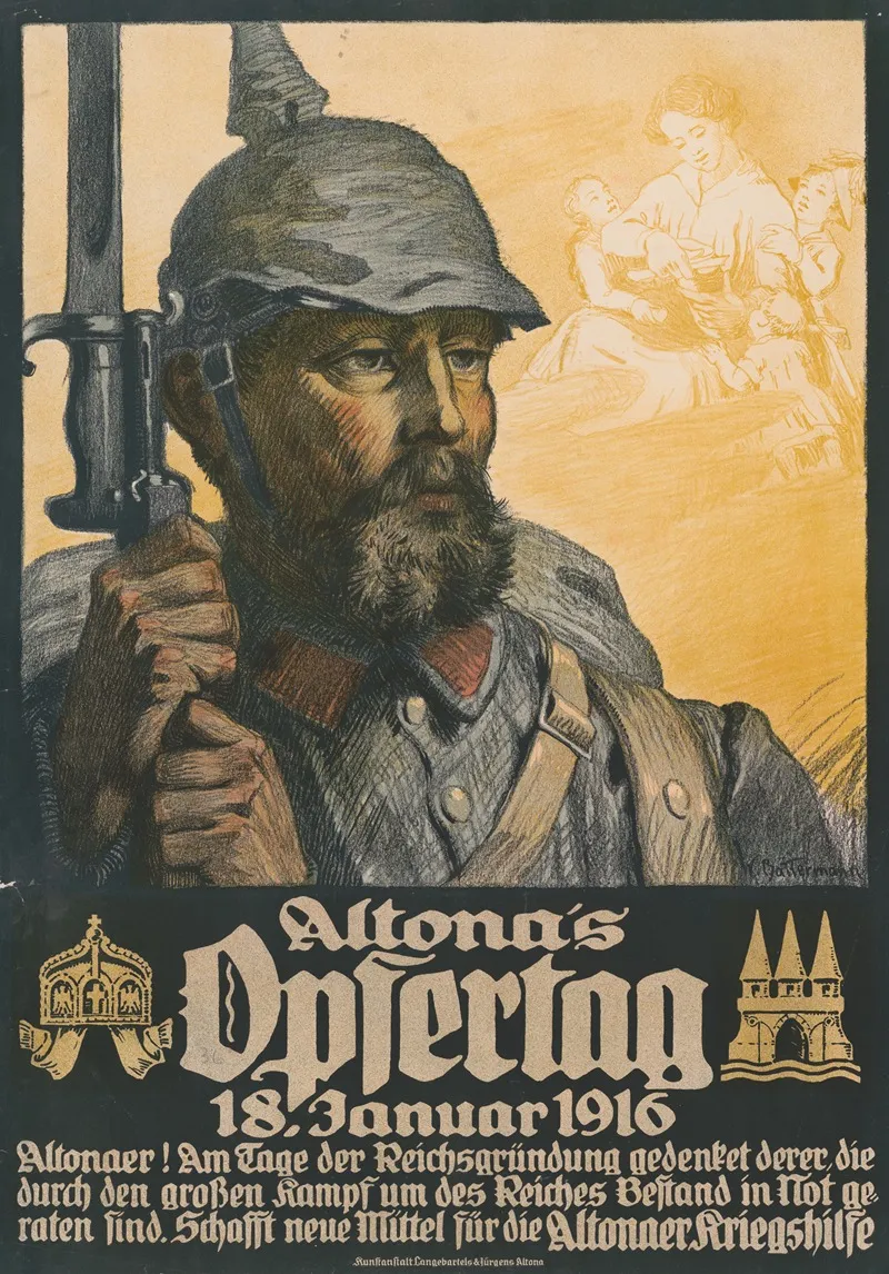 Altonas Opfertag 18 Januar 1916 Wall Art by Wilhelm Battermann - High-Resolution Digital Print