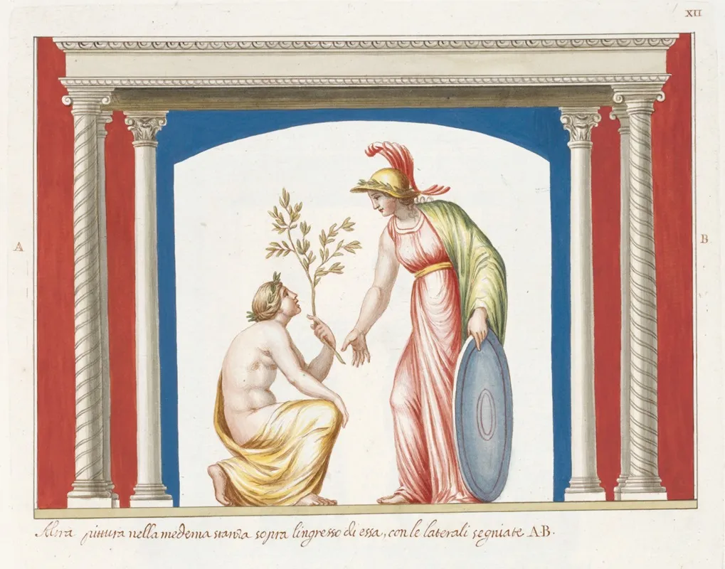 Altra Pittura Nella Medema Stanza Sopra Lingresso Di Essa Con Le Laterali Segniate A B Wall Art by Pierre-Jean Mariette - High-Resolution Digital Print