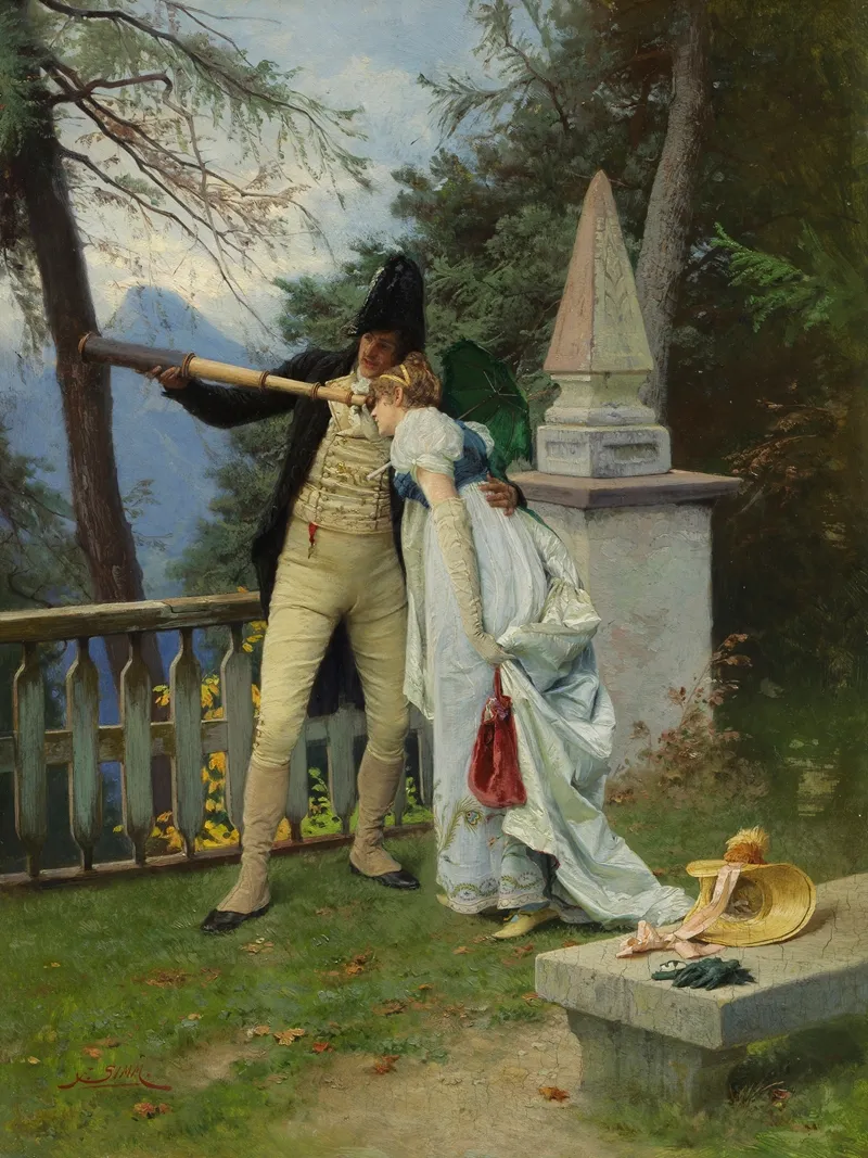 Am Aussichtsplatz Wall Art by Franz Xaver Simm - High-Resolution Digital Print