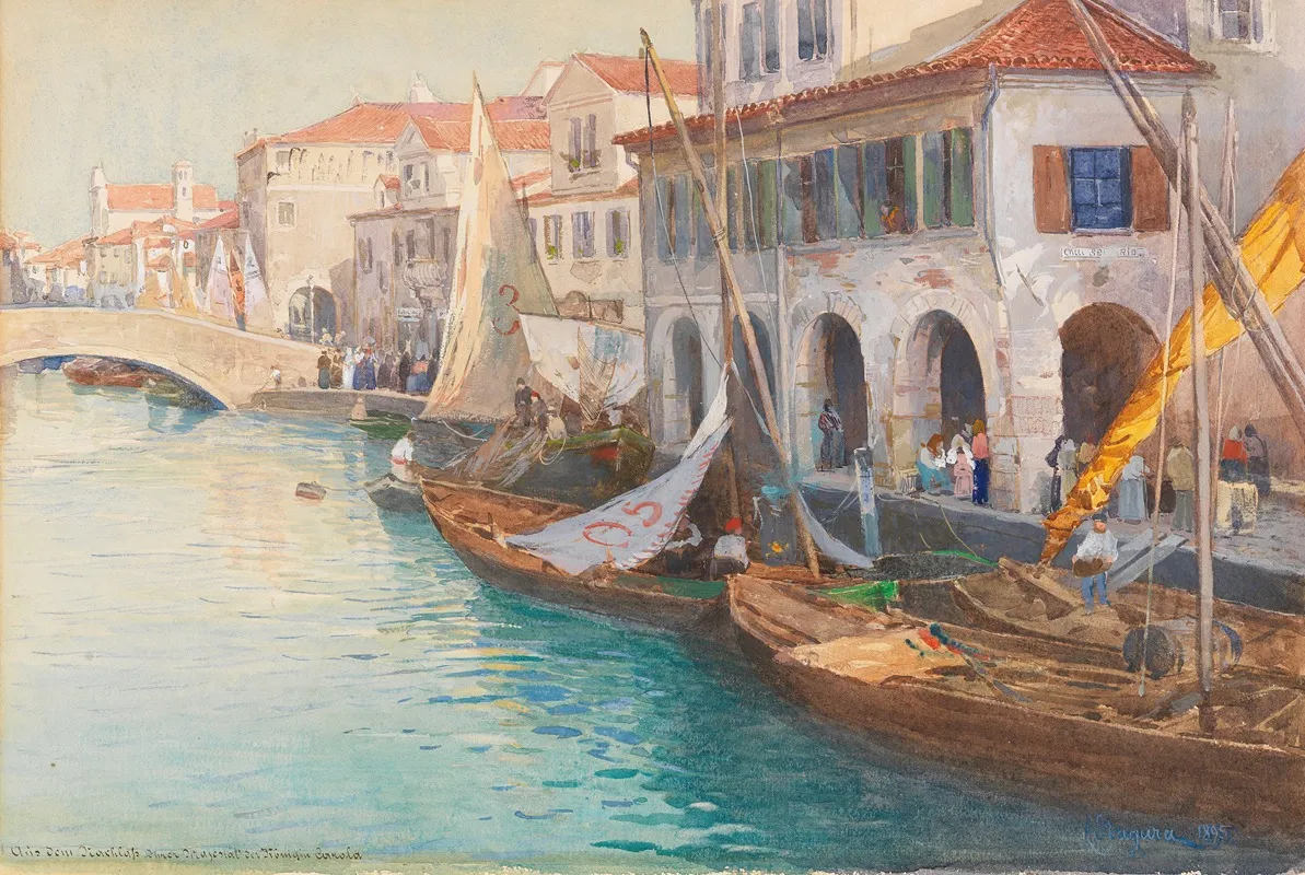 Am Canal Grande In Venedig Wall Art by Albert Stagura - High-Resolution Digital Print