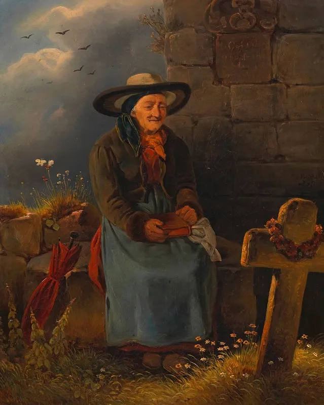 Am Friedhof Wall Art by Melchior Fritsch - High-Resolution Digital Print