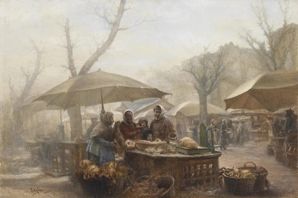 Am Markt Wall Art by Carl Massmann - High-Resolution Digital Print