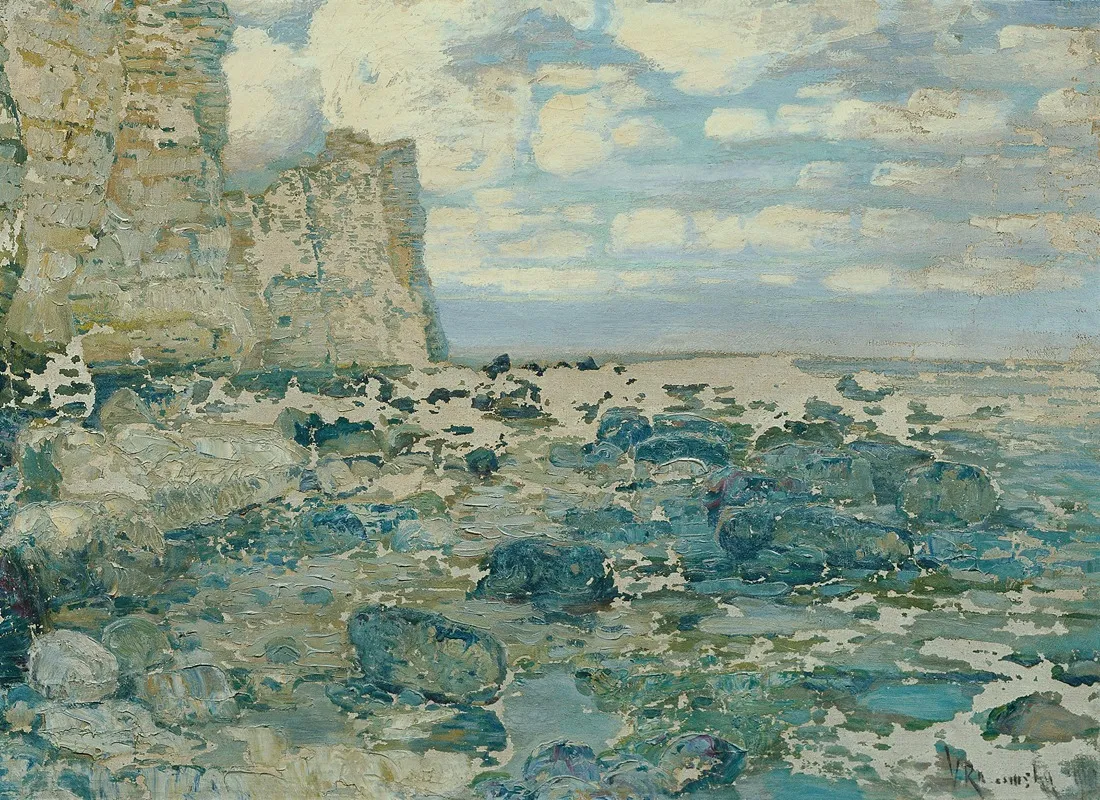 Am Meeresstrand Felsklippen Wall Art by Wenzel Radimský - High-Resolution Digital Print