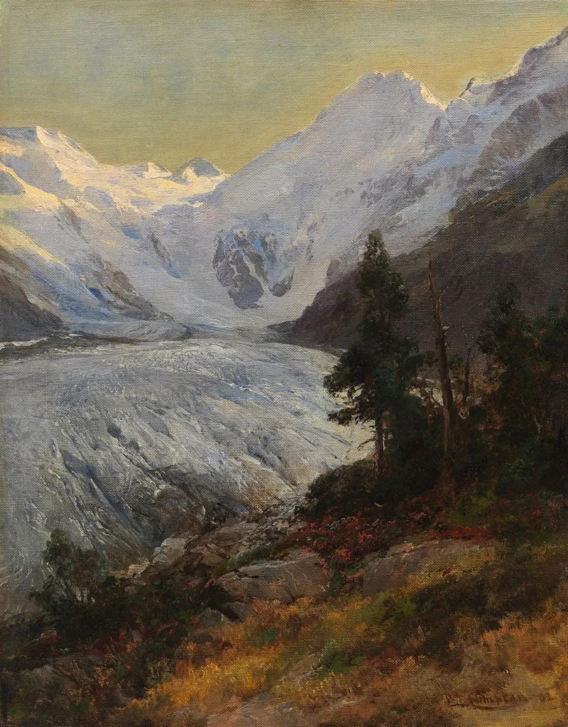 Am Morteratschgletscher Wall Art by Edward Theodore Compton - High-Resolution Digital Print