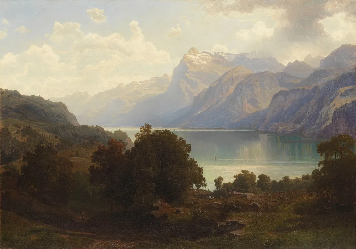 Am Vierwaldstattersee Mit Blick Auf Das Pilatusmassiv