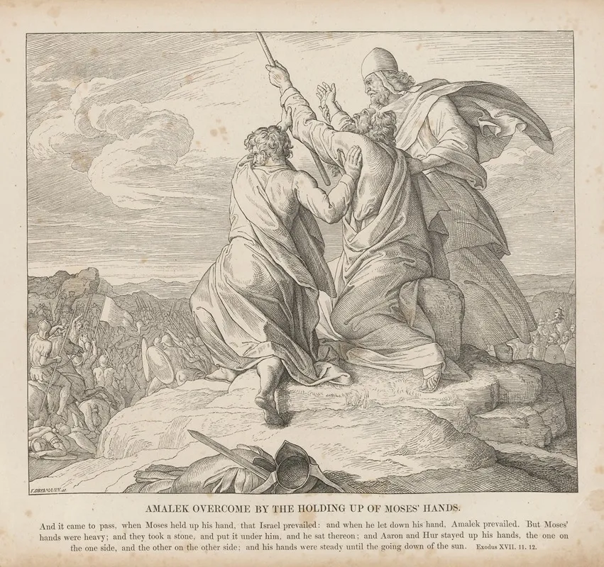 Amalek Overcome By The Holding Up Of Moses Hands
