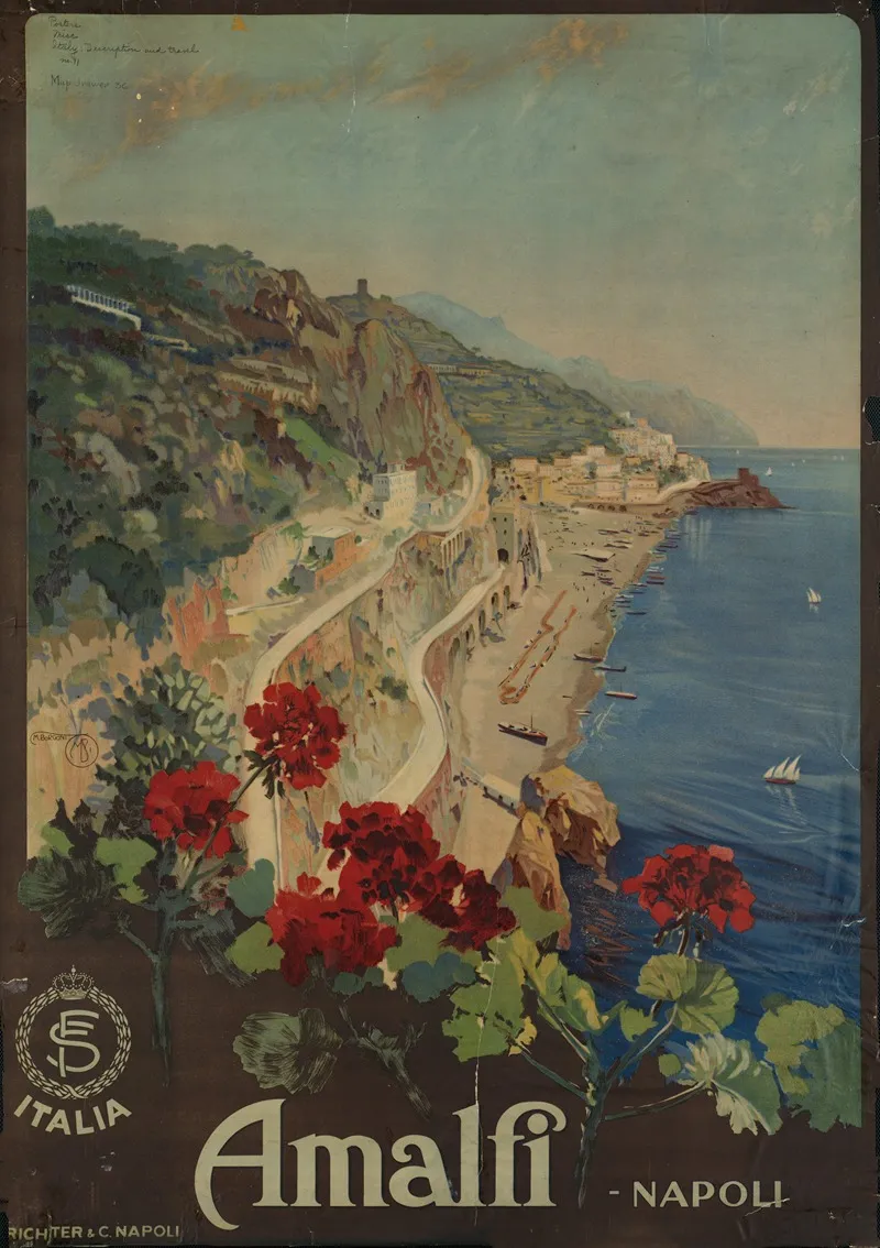 Amalfi Napoli Wall Art by Mario Borgoni - High-Resolution Digital Print