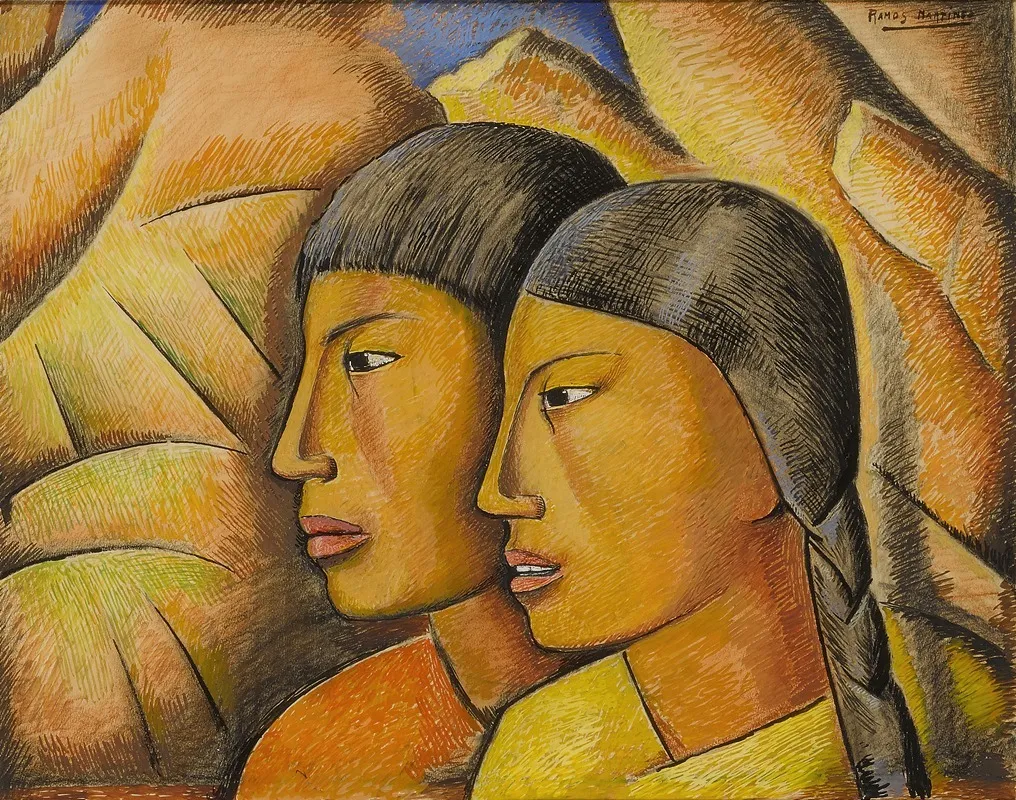 Amantes Wall Art by Alfredo Ramos Martínez - High-Resolution Digital Print