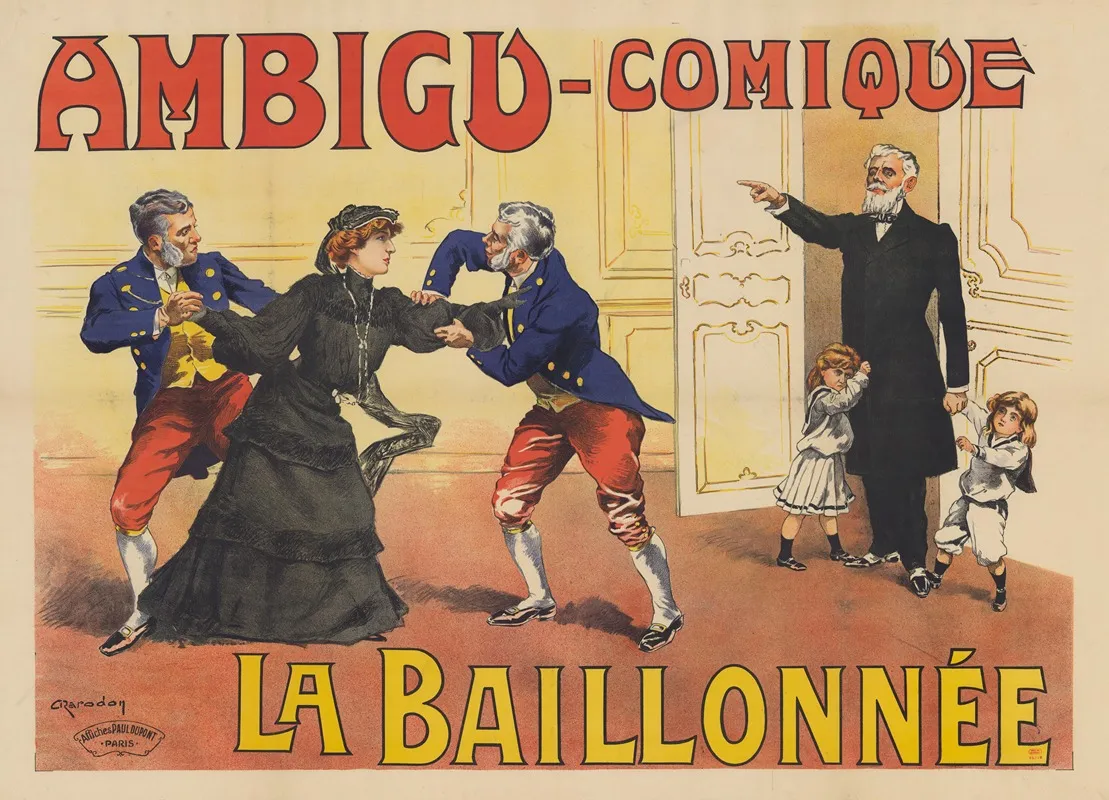 Ambigu Comique La Baillonnee Wall Art by Maurice Marodon - High-Resolution Digital Print