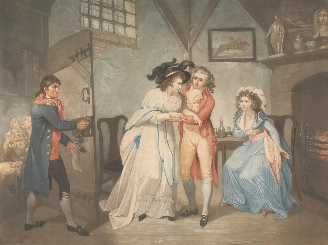 Amelia Surprising Her Husband And Miss Matthews Wall Art by Henry Singleton - High-Resolution Digital Print