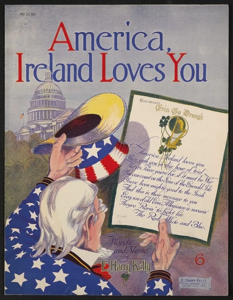 America Ireland Loves You Wall Art by Anonymous - High-Resolution Digital Print