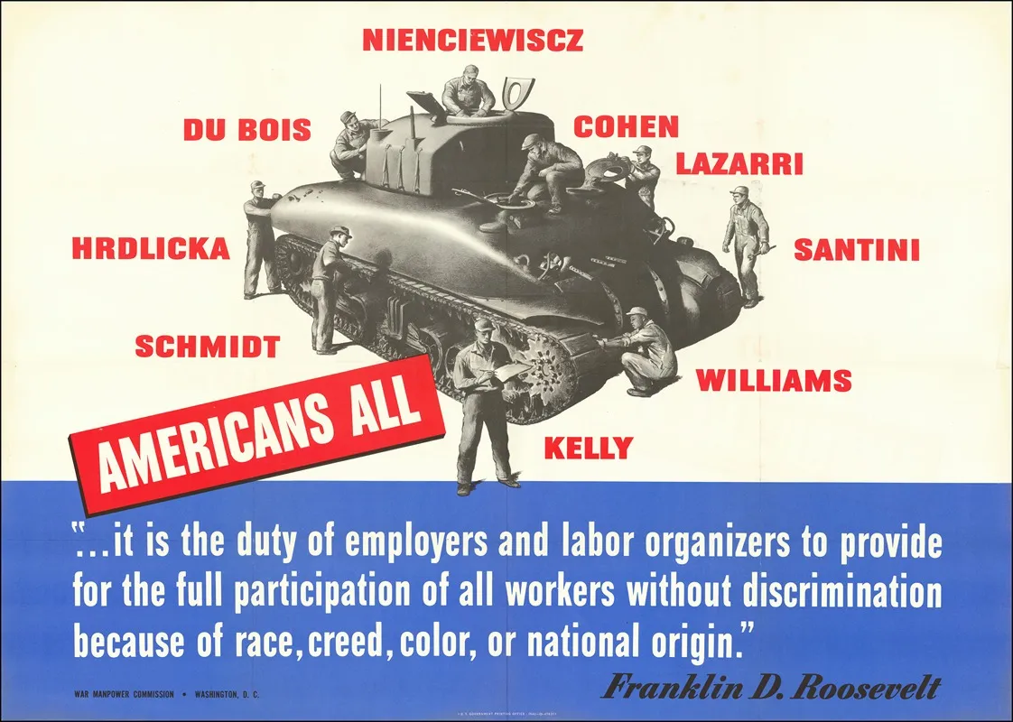 Americans All Wall Art by War Manpower Commission - High-Resolution Digital Print