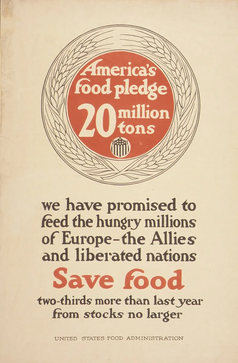 Americas Food Pledge 20 Million Tons Wall Art by Anonymous - High-Resolution Digital Print