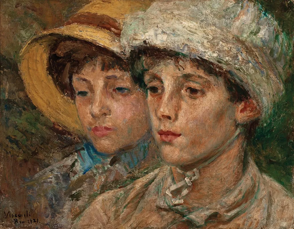 Amigos Inseparaveis Wall Art by Eliseu Visconti - High-Resolution Digital Print