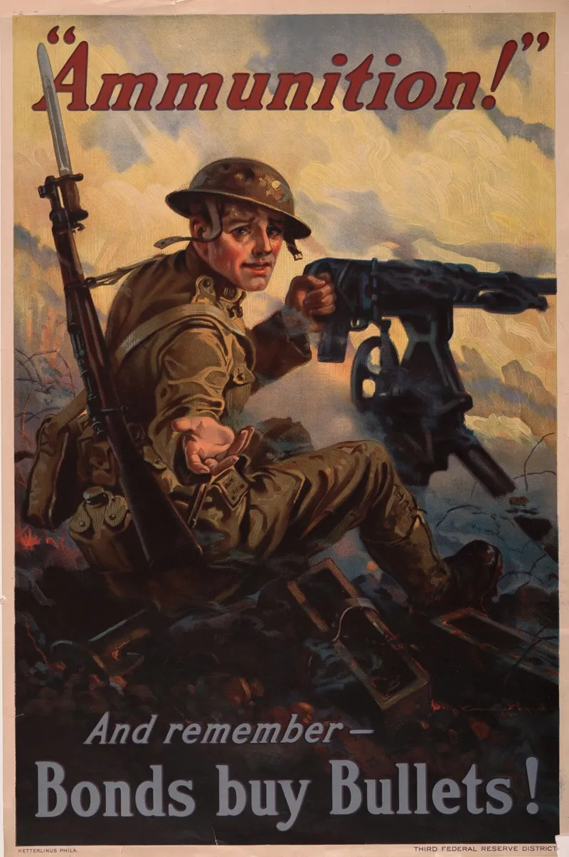 Ammunition And Remember Bonds Buy Bullets 2 Wall Art by Vincent Lynel - High-Resolution Digital Print
