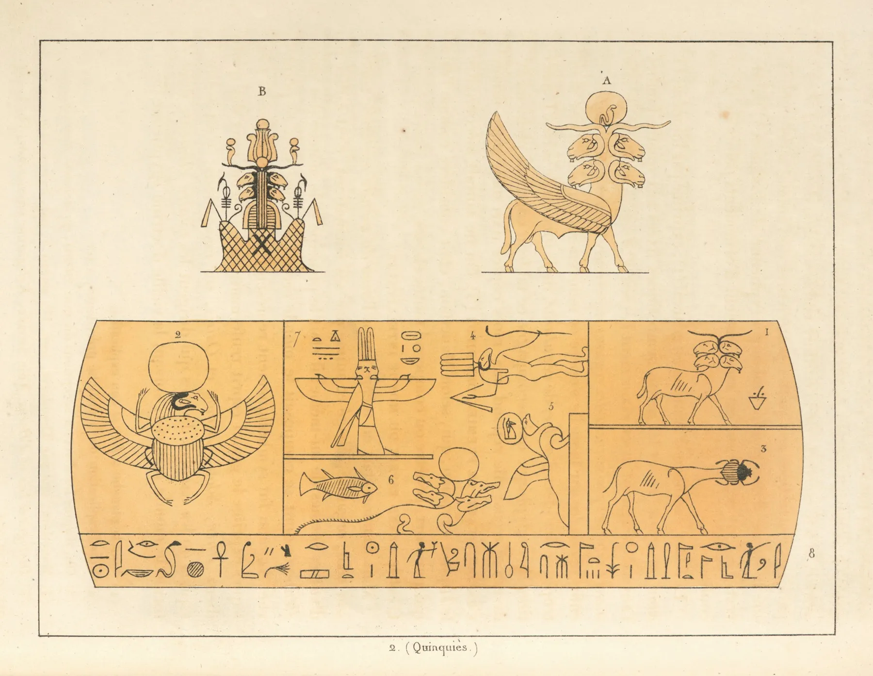 Amon Ra Lesprit Des Quatre Elements Lame Du Monde Materiel Wall Art by Léon-Jean-Joseph Dubois - High-Resolution Digital Print