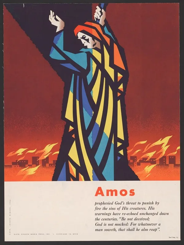 Amos Prophesied Gods Threat To Punish By Fire The Sins Of His Creatures For Whatsoever A Man Soweth That Shall He Also Reap Wall Art by Joseph Binder - High-Resolution Digital Print