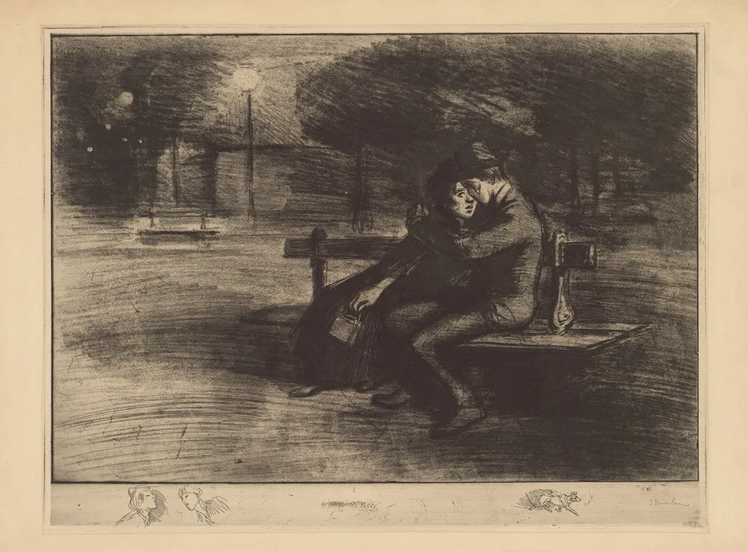 Amoureux Sur Un Banc