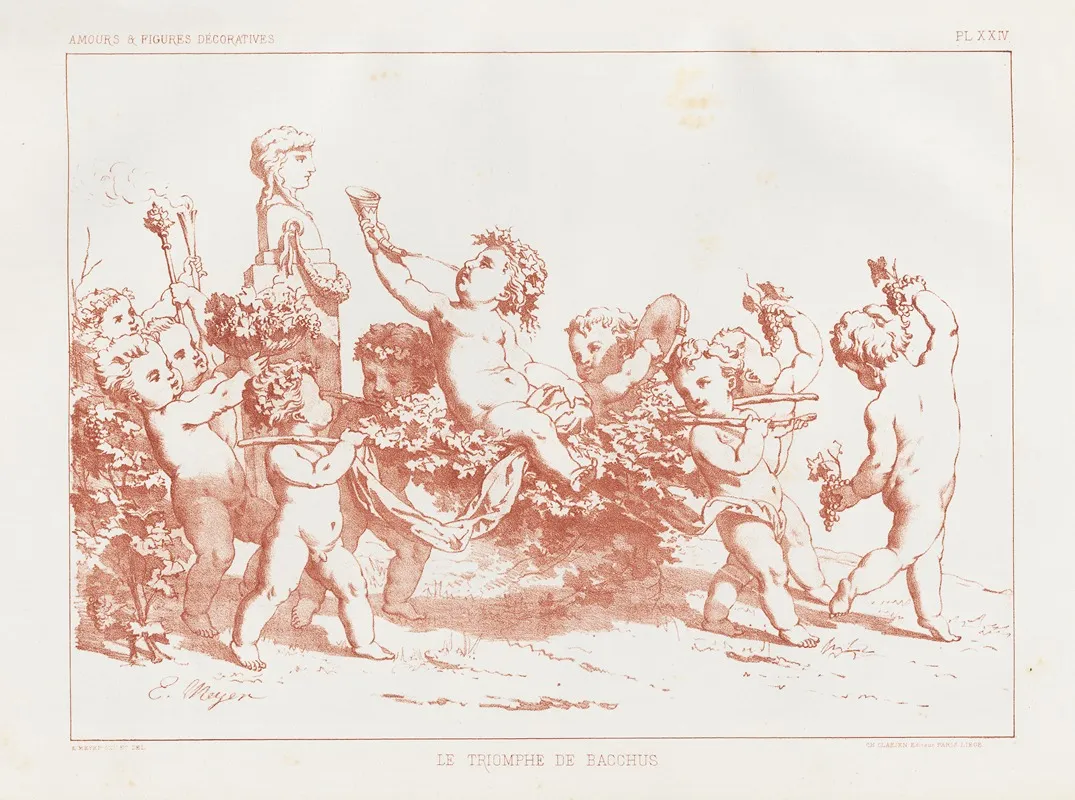 Amours Et Figures Decoratives Arts Industriels Pl 23 Wall Art by E. Meyer - High-Resolution Digital Print