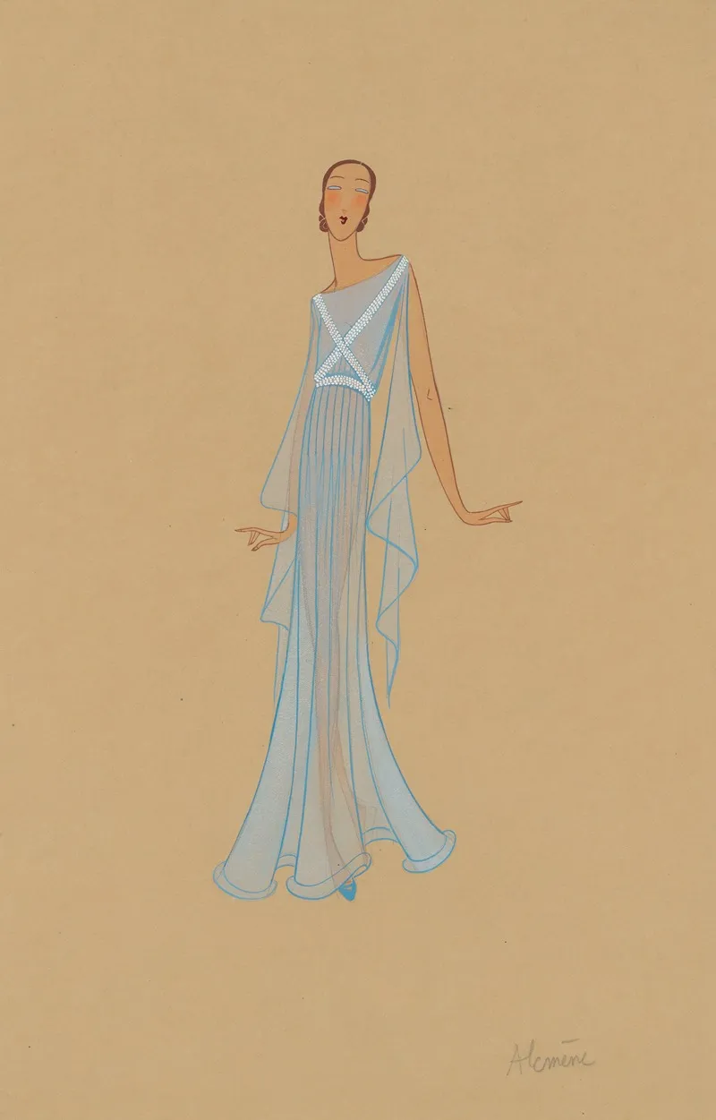 Amphitryon 38 Alcmene Robe Bleu Clair Wall Art by Jeanne Lanvin - High-Resolution Digital Print