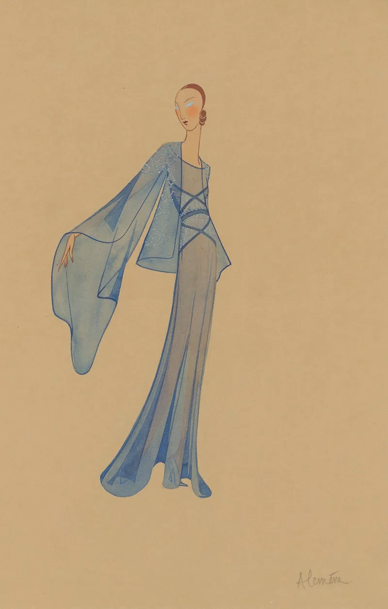 Amphitryon 38 Alcmene Robe Bleu Fonce Wall Art by Jeanne Lanvin - High-Resolution Digital Print
