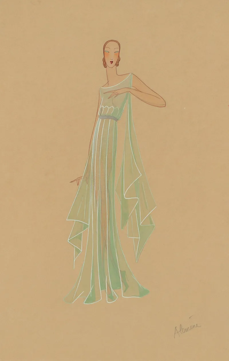 Amphitryon 38 Alcmene Robe Verte Wall Art by Jeanne Lanvin - High-Resolution Digital Print