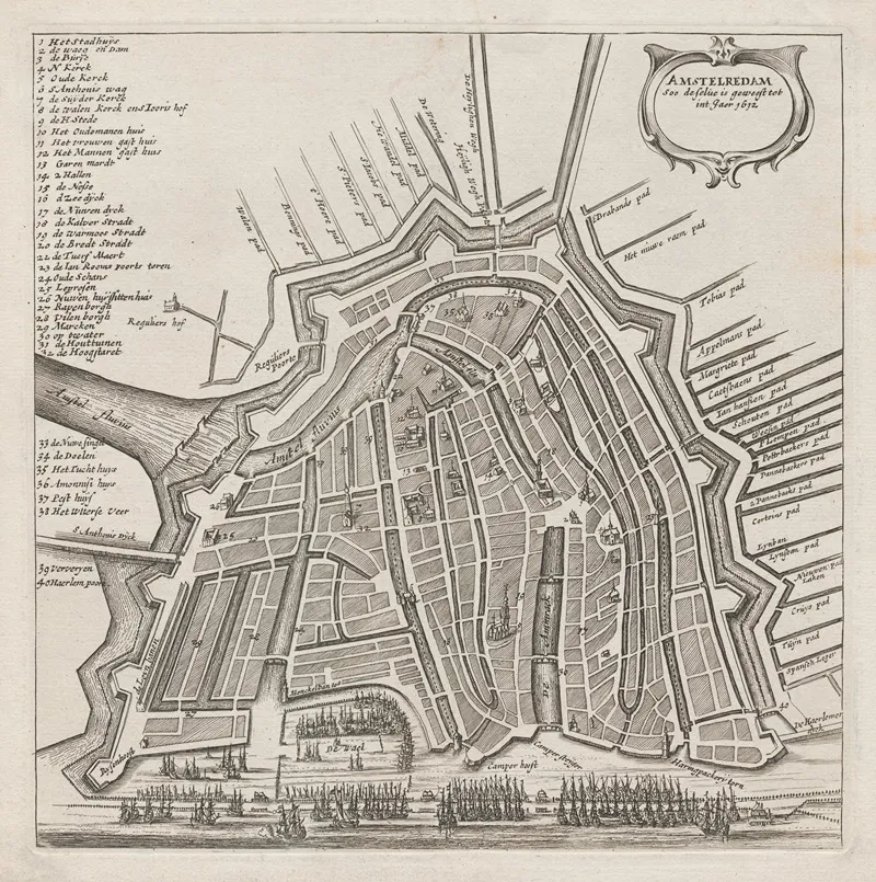 Amstelredam Soo Deselve Is Geweest Tot Int Jaer 1632 Wall Art by Hendrik van Waesberge - High-Resolution Digital Print